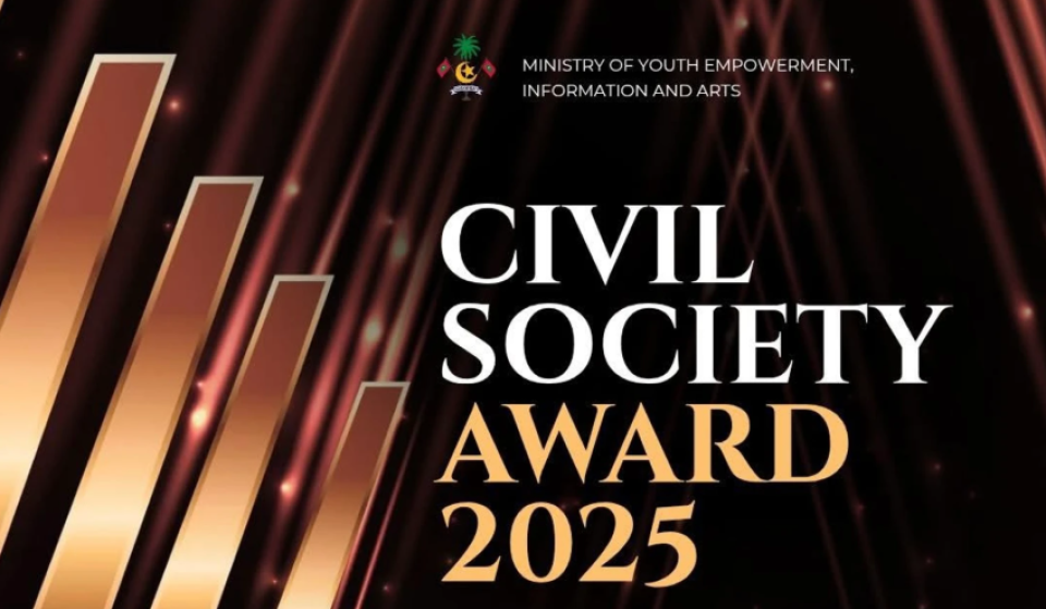 Hiley saabahah masakkaiy kuraa jamiyyaathakah dhey, civil soceity award ah kurimathilaan hulhuvaalaifi 