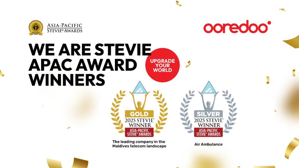 Asia pacific Stevie awards ge sharafuveri dhe award Ooredoo ah 