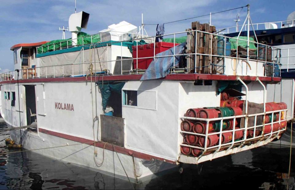 Gelligen hoadhamun dhiya 'Kolama' boat fenunee ekefara sarhahdhun, captain vanee niyaavefai