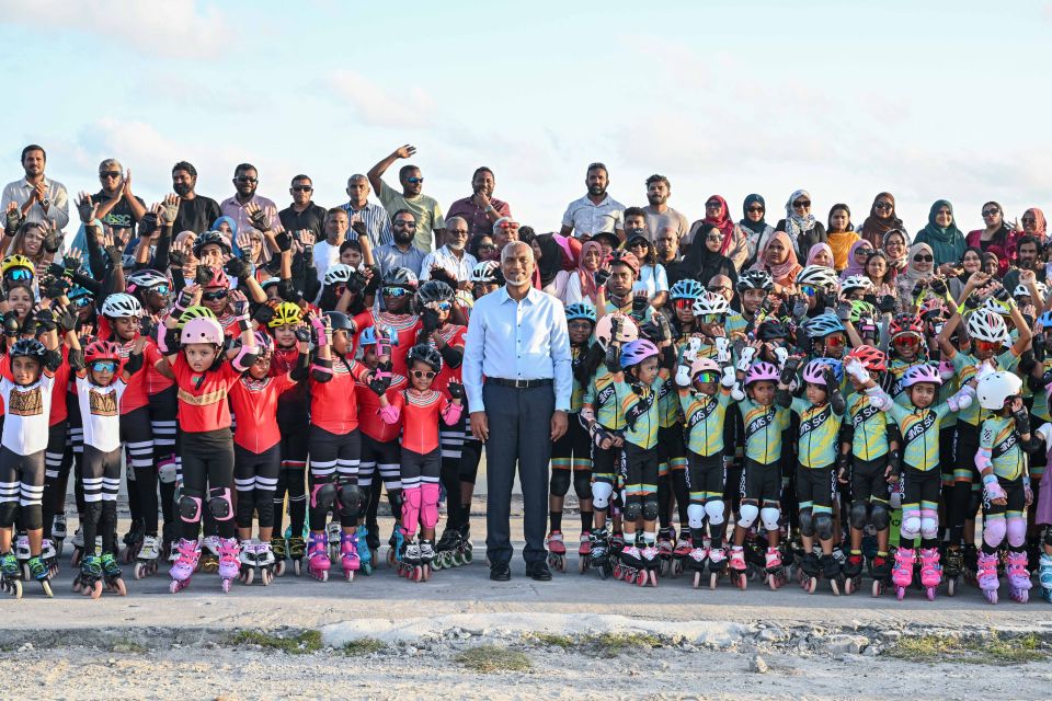 Male' usfasgandugai roller scating track adhi sckate board park eh tharahgee kuranee