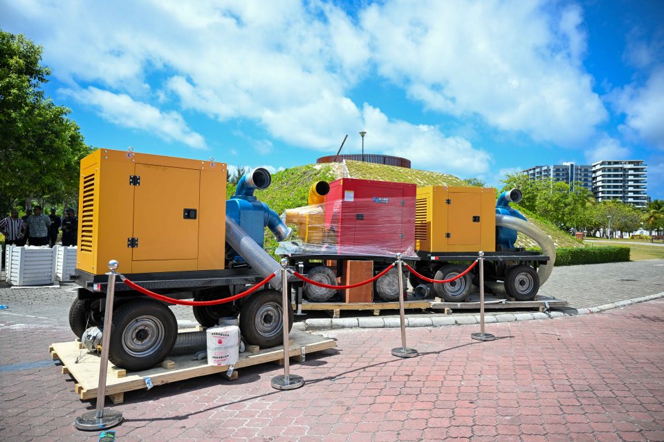 CMEC donates stormwater pumps to the Maldivian Government