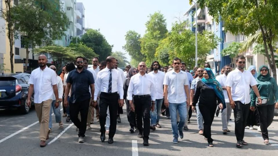 Moosa Jaleel aa eku PNC candidate in Machchangoalhi gai dhorun dhorah