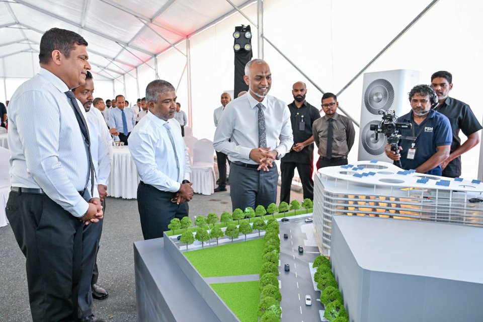 Ground-breaking ceremony held for the  13-storey parking building in Hulhumale'