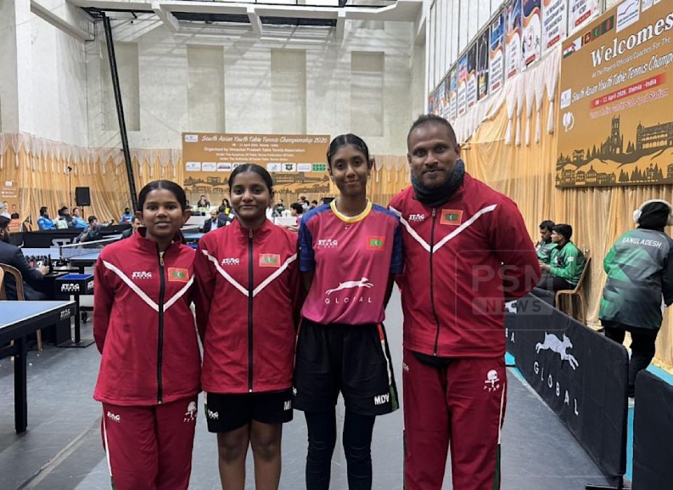 South Asian youth TT championship: Raajje in 15 aharun dhashuge category in furathama faharah rihi medal 