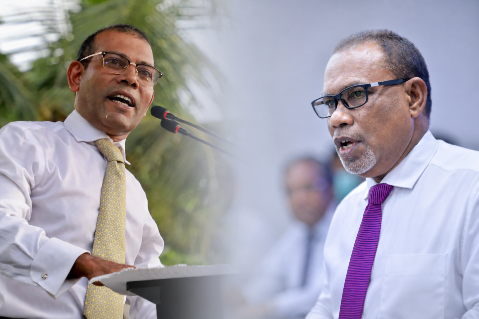 Raeesge dhifaaugai Ab Raheem nikunnevumun Nasheedh hoonu rahdheh dhevvaifi 