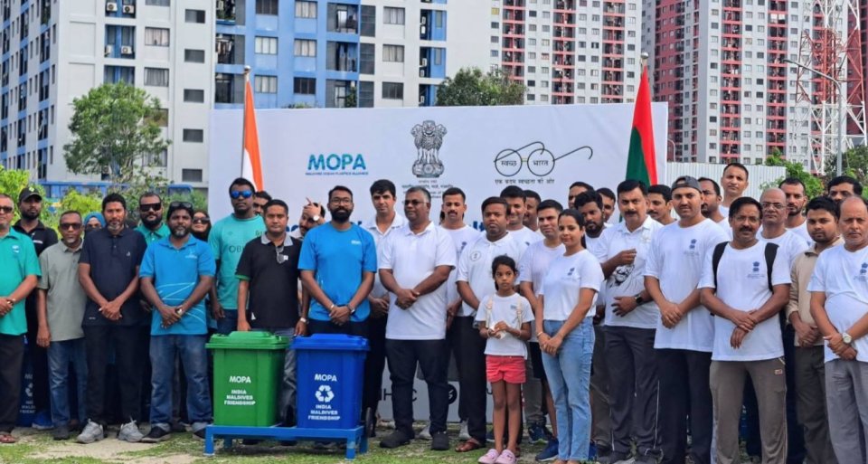 Indian diaspora joined coastal cleanup in Hulhumalé, where more than 125 kilograms of plastic waste were collected 