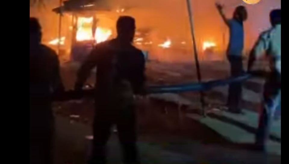 Fire at a fiber workshop in Milandhoo causes major damage