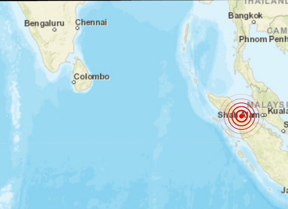Indonesia ge Sumatra ah 6.8 magnitude ge binhelumeh, Raajje ah nurakkaleh neih