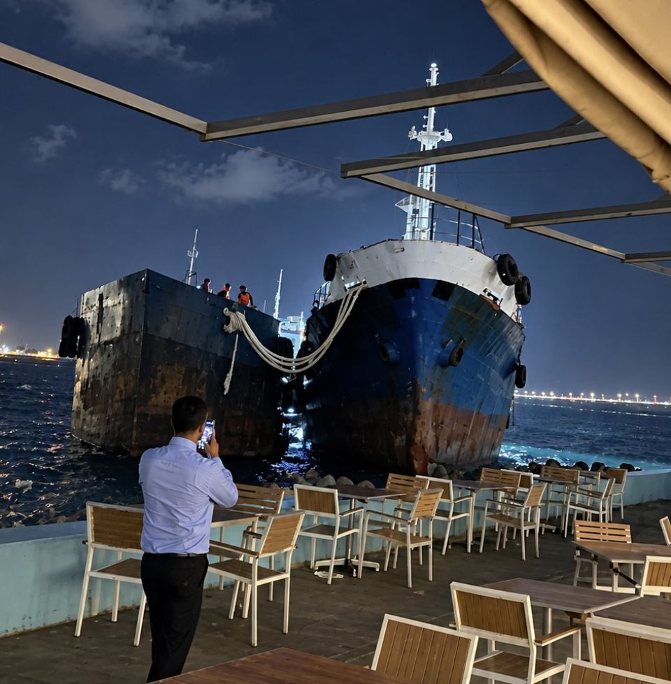 Nagili kahaalaigen dhiya theyo boat eh Sinamale' bridge ah urijje 
