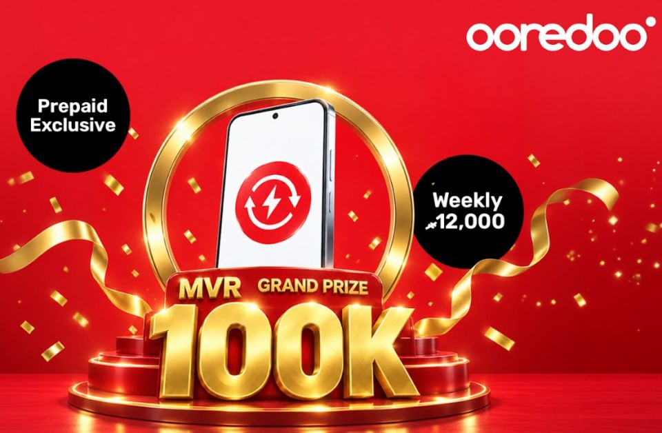 Ooredoo app in recharge kohgen 100,000 rufiya hoadhumuge furusathu hulhuvaalaifi