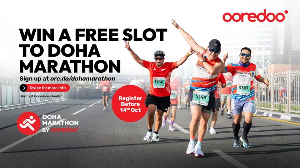 Ooredoo in Doha marathon gai baiverivumuge furusathu 10 faraathakah hulhuvaalaifi 