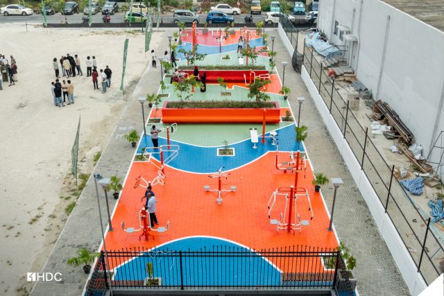 Hulhumale' phase 2 gai HDC in gaaimu kuri outdoor gym hulhuvaifi 