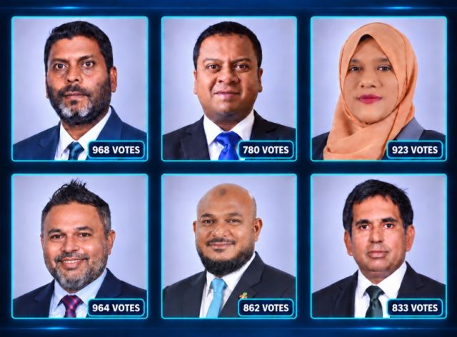 PNC ge naibu raeeskamah Rafiua, Shujau, Mundhu, Saudha, Shiyam adhi Saeed inthihaabukoffi 