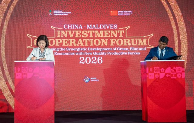 Raajje aai China aa dhemedhu viyafaari aai igthisaadhee muhinmu fas ebbasvumeh badhalukohffi