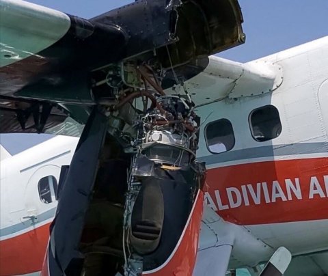 Kurehdhoo bound TMA plane faces propeller damage