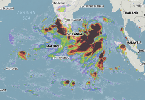MET Office issue yellow aleart on Sourther most atolls