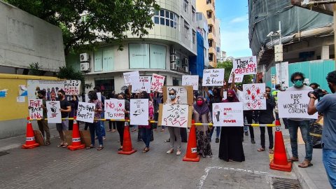 Peaceful protest in front of Gender Ministry against rape