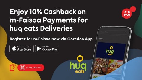 Ooredoo m-Faisa launches exciting offer for Huq Eats customers