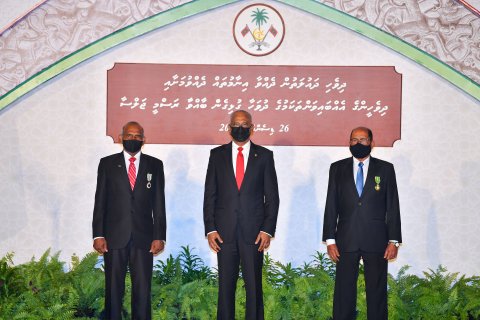 President Solih bestows highest Orders to two honourees