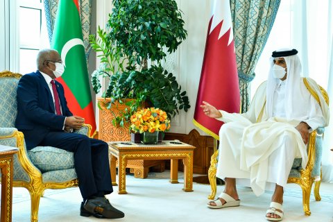President Solih holds talks  with Qatari Emir