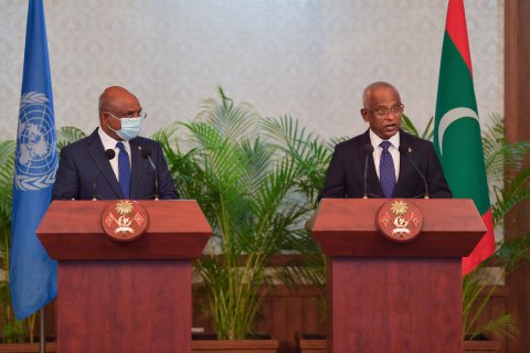 President Solih discusses UN reform with PGA Shahid 
