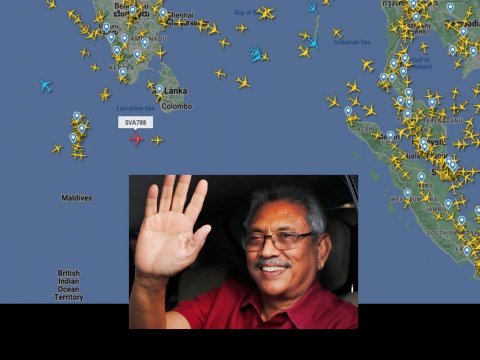SL President departs Maldives, travelling to Singapore