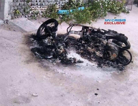 Police officer's cycle set ablaze in Mulak