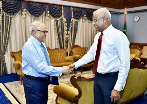 President Solih to meet Maumoon today for coalition renewal talks
