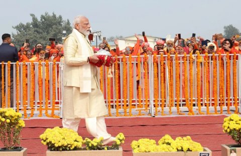 Modi opens controversial Hindu temple in Ayodhya