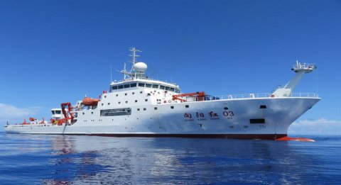 Chinese research vessel on its way to the Maldives