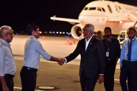 First Couple returns to Male' after performing Umrah