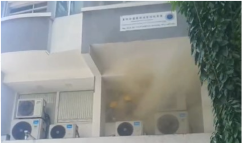 Fire break out in the Euro Store warehouse in Male'