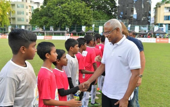 Kids football fiesta ninmumuge rasmiyyaathu Raees Solih sharafuveri kohdhevvaifi