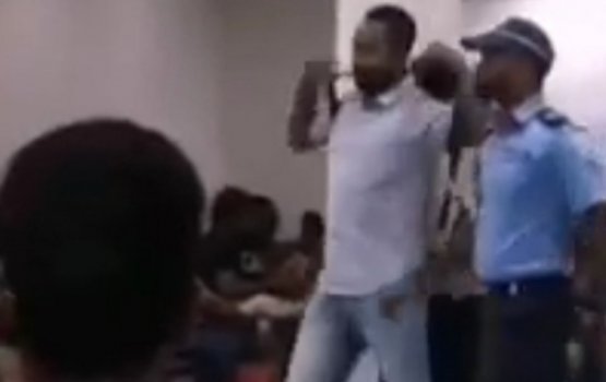 Police arrest a man at VIA Terminal 