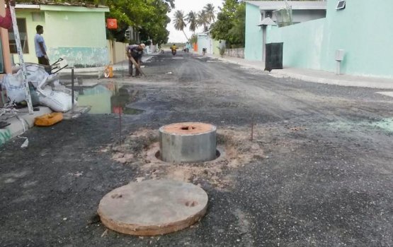 Installation of Stormwater works in Eydhafushi progressing well