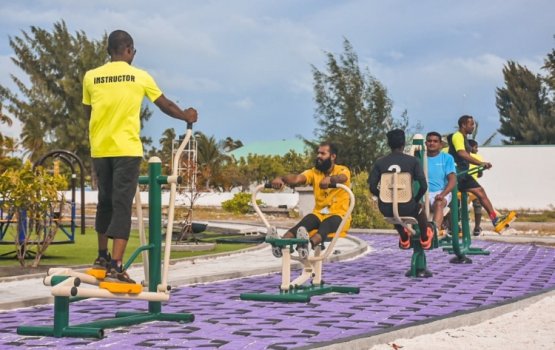 BML community fund in Vilufushi gai outdoor gym eh