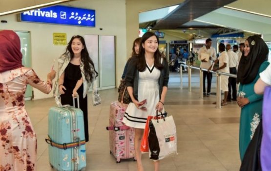 218 tourists arrived per day on average in August in the Maldives