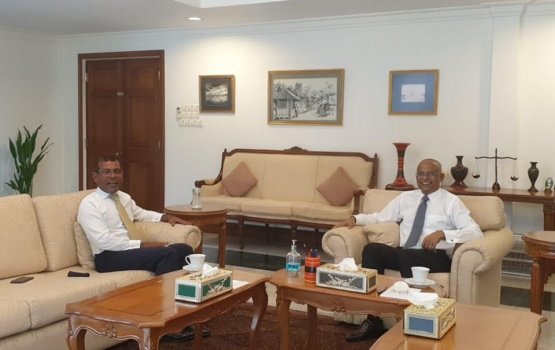 President Solih meets Speaker Nasheed