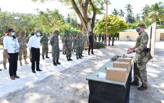 President inspects military training demonstration by MNDF