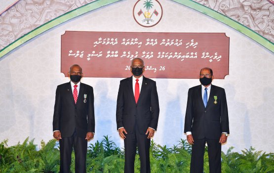 President Solih bestows highest Orders to two honourees