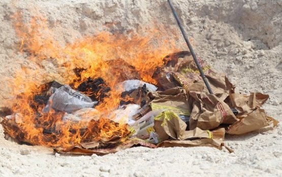 Police confiscate  203 kg of seized narcotics