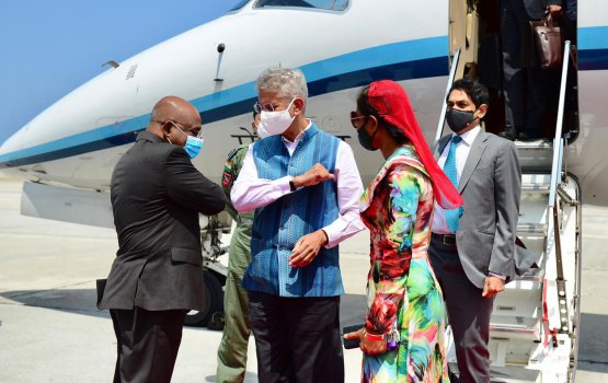 Indian External Affairs Minister lands in the Maldives 