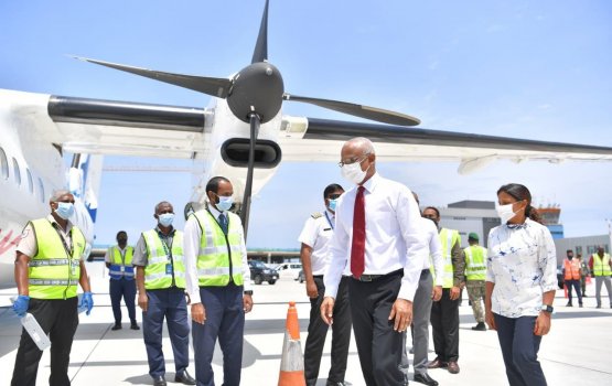 President begins trip to Shaviyani and Raa Atoll