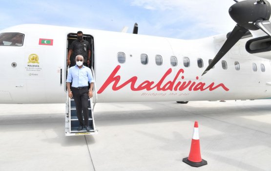 President concludes visit to Kandoodhoo 