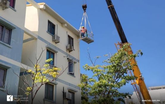 Hulhumale ge 1000 flat gai sola panel harukuran inspection eh hadhanee