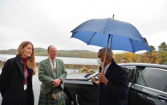 President Solih and his delegation arrive at COP26 destination