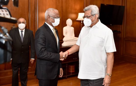 President Solih meets Lankan President, holds talks