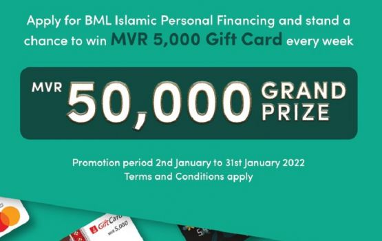 BML Islamic Financing: 50,000 Rufiyaa libey promotion eh fashaifi