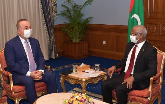 President Solih holds talks with visiting Turkish FM