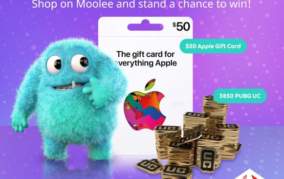 Moolee in Apple gift card akaai, Pub-G UC libey promotion eh fashaifi